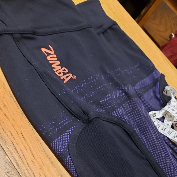 RARE Zumba XS low rise mesh panel compression dance leggings - Picture 9 of 13
